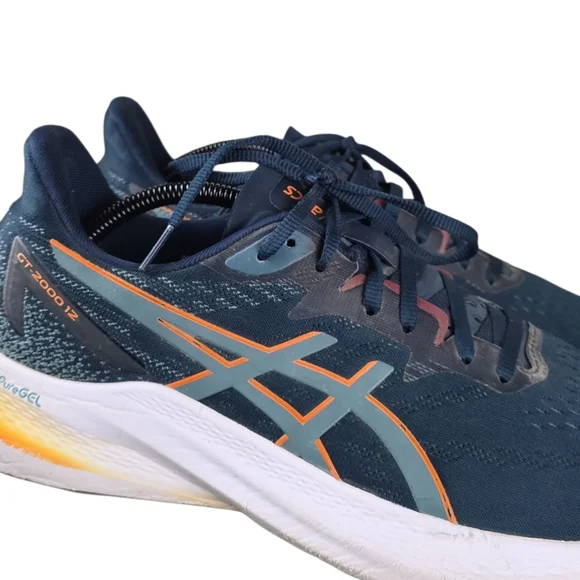 Asics Mens GT 2000 12 1011B691 Blue Running Shoes Sneakers Size 11 - Picture 2 of 9